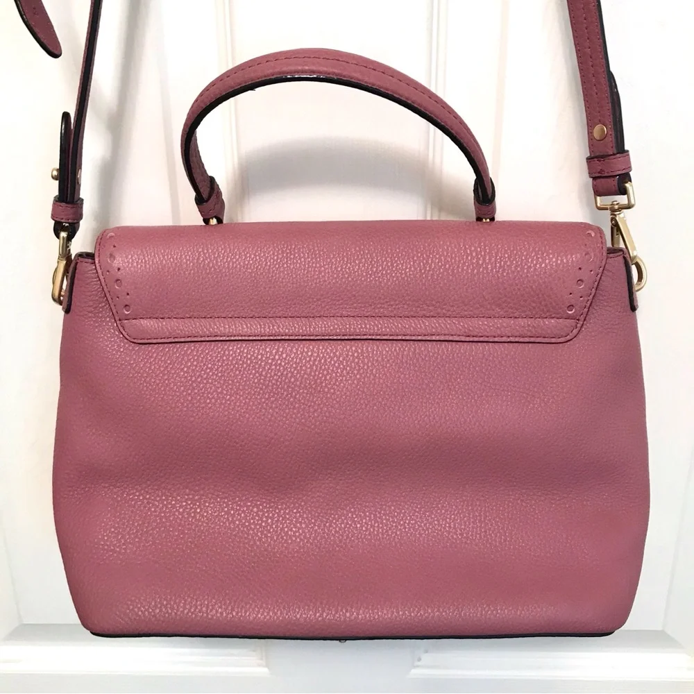 Kate Spade James Street Sparrow Satchel in Mauve Pebbled Leather